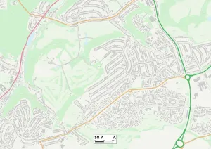 S - Sheffield Prints: Sheffield S8 7 Postcode Sector Print Map