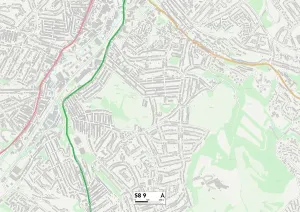 Sheffield S8 9 Postcode Sector Print Map