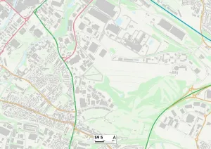 Sheffield S9 5 Print Map Postcode Sector