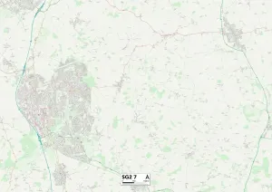 Stevenage SG2 7 Print Map Postcode Sector