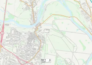 Bracknell Forest SL4 1 Postcode Sector Print Map