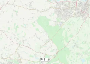 Bracknell Forest SL4 4 Postcode Sector Print Map