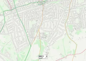 Sutton SM2 5 Print Map Sector