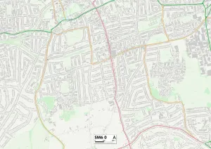 Sutton SM6 0 Print Map Sector Map
