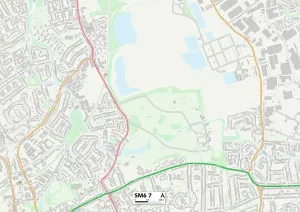 Sutton SM6 7 Print Map Sector