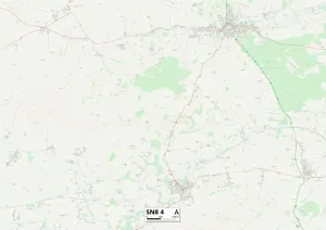 Kennet SN8 4 Postcode Sector Print Map