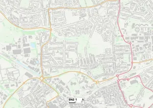 SN - Swindon Prints: Swindon SN2 1 Print Map