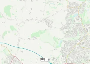 Swindon SN5 3 Postcode Sector Map Print