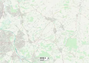 Eastleigh SO32 2 Print Map Sector