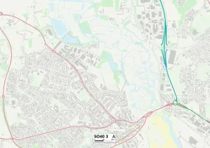 New Forest SO40 3 Print Map