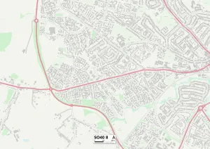 New Forest SO40 8 Print Map