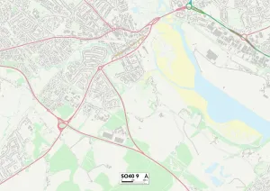 SO - Southampton Prints: New Forest SO40 9 Print Map