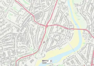 SO - Southampton Prints: Southampton SO17 2 Print Map Postcode Sector