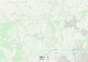 SO - Southampton Prints: Test Valley SO51 6 Print Map Sector