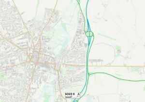 SO - Southampton Prints: Winchester SO23 0 Print Map Sector