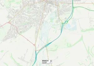 Winchester SO23 9 Print Map Sector