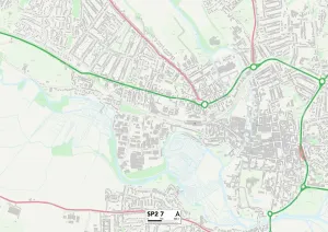Wiltshire SP2 7 Print Map Sector Map