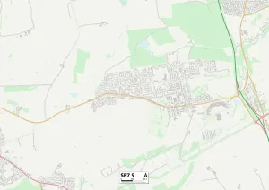 SR7 9 County Durham Print Map Sector