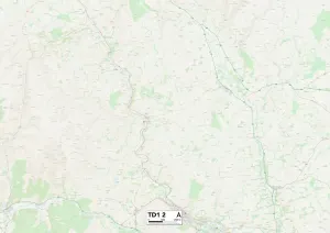 Scottish Borders TD1 2 Print Map Sector