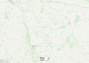 TD4 6 Print Map of Galashiels Area