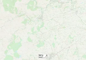 Scottish Borders TD7 4 Print Map Sector