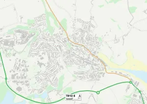 Cornwall TR10 8 Print Map Sector