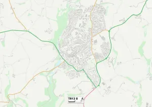 Cornwall TR13 8 Print Map Sector
