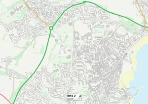 Cornwall TR18 2 Print Map