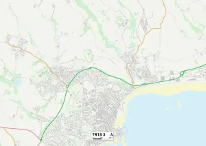 Cornwall TR18 3 Print Map Sector