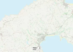 Cornwall TR20 8 Print Map Sector