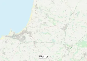 Cornwall TR8 4 Print Map Sector