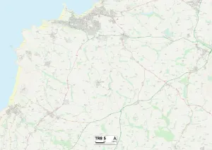 Cornwall TR8 5 Print Map Sector