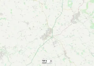 Hambleton TS9 5 Postcode Sector Map Print