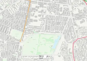 Middlesbrough TS1 3 Postcode Sector Print Map