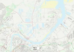 Middlesbrough TS2 1 Postcode Sector Print Map
