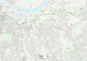Middlesbrough TS3 8 Print Map Sector