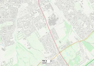 Middlesbrough TS4 3 Print Postcode Sector Map
