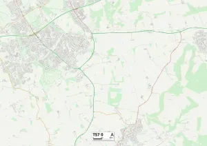 Middlesbrough TS7 0 Print Map Sector Poster