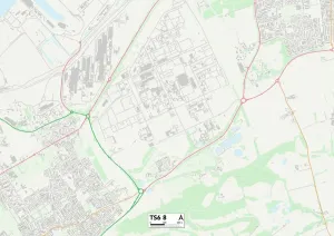 Redcar & Cleveland TS6 8 Print Map Sector