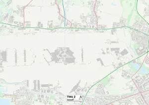 Hillingdon TW6 2 Print Map Sector Poster