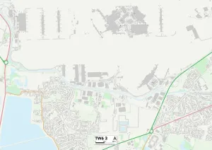 Hillingdon TW6 3 Print Postcode Sector Map