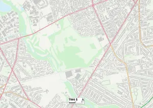 TW - Twickenham Prints: Hounslow TW4 5 Print Map Sector