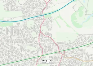 TW - Twickenham Prints: Hounslow TW5 0 Print Map Sector