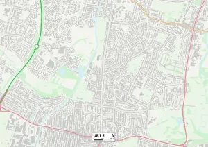UB - Uxbridge Prints: Ealing UB1 2 Print Map Sector
