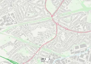 Ealing UB5 4 Postcode Sector Print Map
