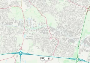 UB - Uxbridge Prints: Hillingdon UB3 1 Print Map Sector