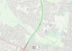 Hillingdon UB4 9 Print Map