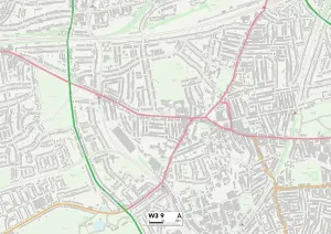 W - London W Prints: Ealing W3 9 Print Map Sector