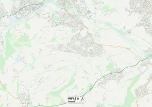 WF12 0 Print Map of Kirklees Area