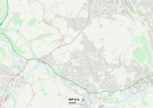WF - Wakefield Prints: Kirklees WF14 0 Print Map Sector